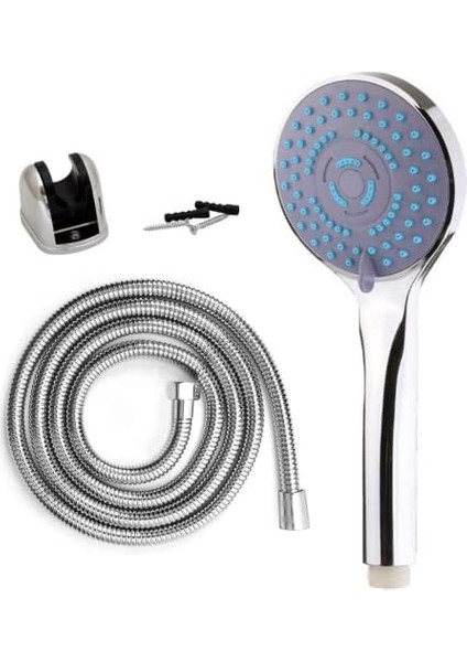 Cushy Yüksek Basınçlı 3 Fonksiyonlu Krom Kaplı Duş Seti - Su Tasarruflu Yağmur Etkili Duş Seti - (Cushy El Duşu + 150CM Krom Spiral + Krom Mafsal/duş Askısı) fiyatları