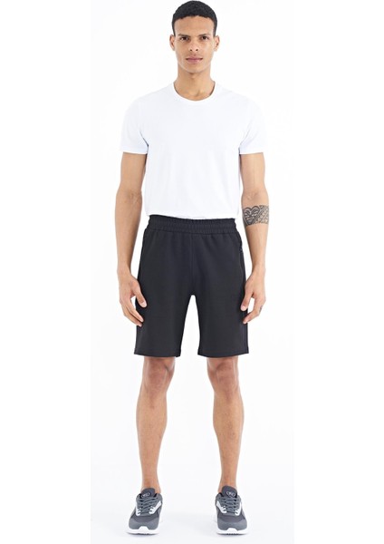 Ryan Siyah Cepli Standart Kalıp Erkek Şort - 81239