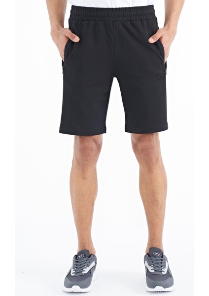 Ryan Siyah Cepli Standart Kalıp Erkek Şort - 81239