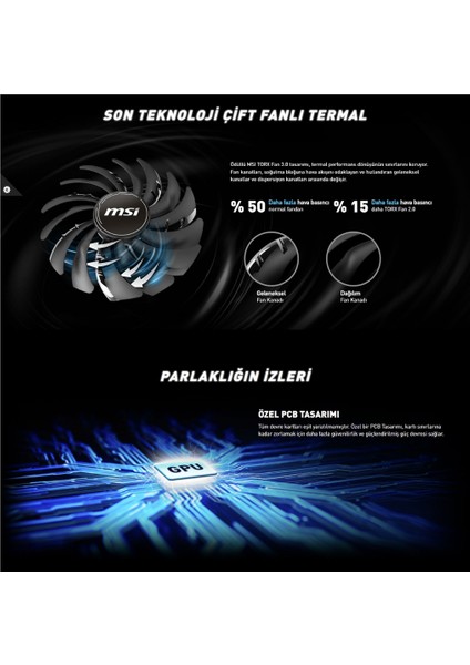 Msı Nvıdıa Geforce Rtx 3060 Ventus 2x 12G Oc 12 GB Gddr6 192 Bit Ekran Kartı