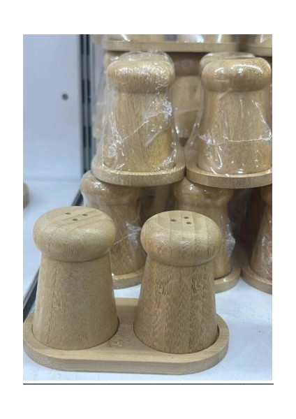 Zerafet 2'li Bambu Kaliteli Tuzluk Seti