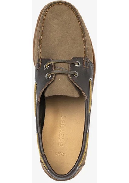 Erkek Vizon Kahverengi Nubuk Hakiki Deri Marine Ayakkabı 5Y1CA67630