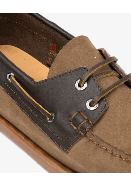 Erkek Vizon Kahverengi Nubuk Hakiki Deri Marine Ayakkabı 5Y1CA67630