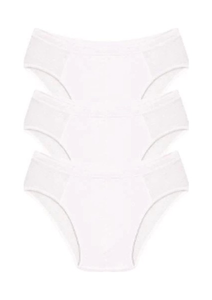 Giyim Erkek Pamuk 3lü Beyaz Slip