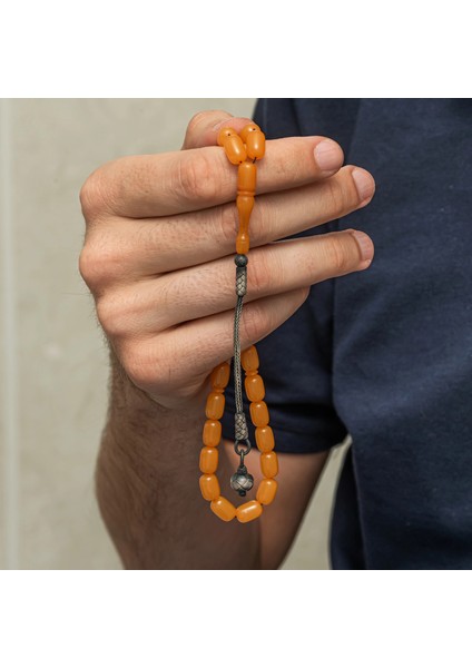 Gümüş Top Kazaz Püsküllü Kapsül Kesim Sıkma Kehribar Tesbih fiyatları