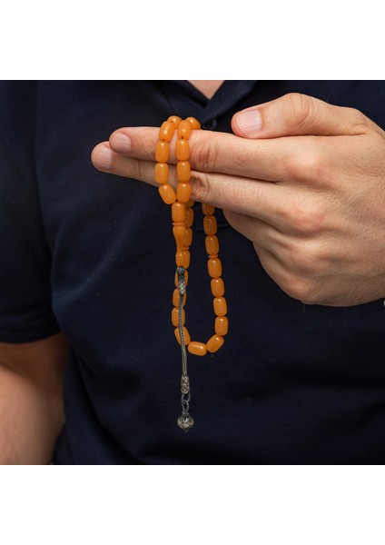 Gümüş Top Kazaz Püsküllü Kapsül Kesim Sıkma Kehribar Tesbih modelleri