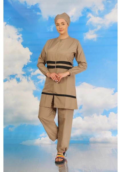Giyim Kadın Tam Tesettür Mayo Bej fırsatları