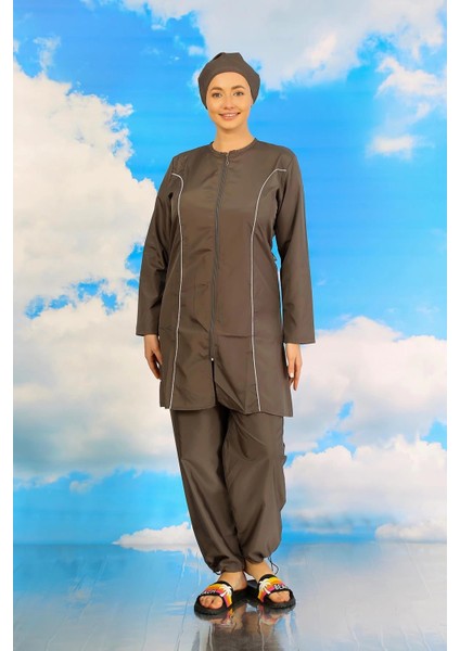 Giyim Kadın Tam Tesettür Füme Mayo indirimleri