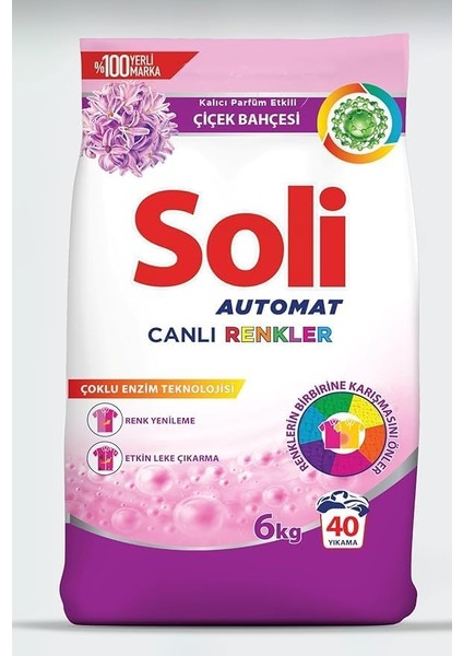 Automat Çiçek Bahçesi Canlı Renkler 6 kg Toz Deterjan