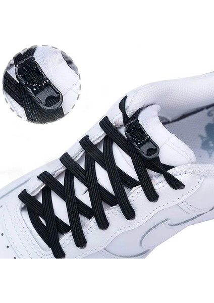 Design Takbırak Yeni Nesil Kilitli Elastik Ayakkabı Bağcığı, Tak Bırak Akıllı Lastik Bağcık 1 Çift