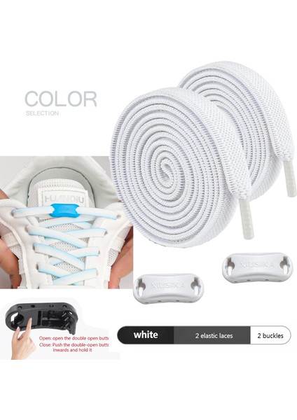 Design Takbırak Yeni Nesil Kilitli Elastik Ayakkabı Bağcığı, Tak Bırak Akıllı Lastik Bağcık 1 Çift