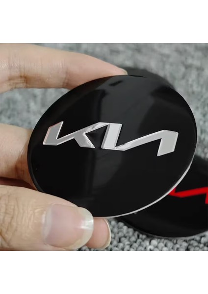 Kıa Yeni Nesil Logo 56 mm 4 Adet Alüminyum Jant Göbek Stıcker