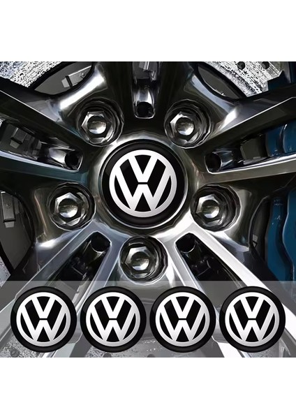 56 mm Alüminyum Malzeme 4 Adet Jant Göbek Stıcker