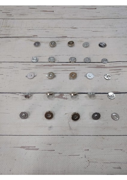 Metal Geçirmeli Çanta Mıknatısı Çıtçıt 2cm (10 Adet)