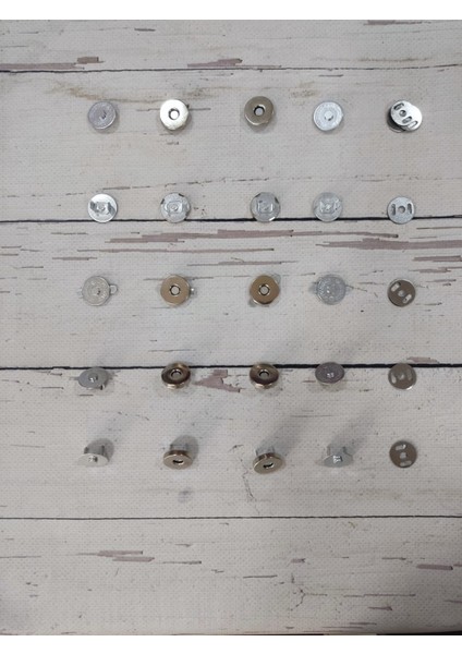 Metal Geçirmeli Çanta Mıknatısı Çıtçıt 2cm (10 Adet) modelleri