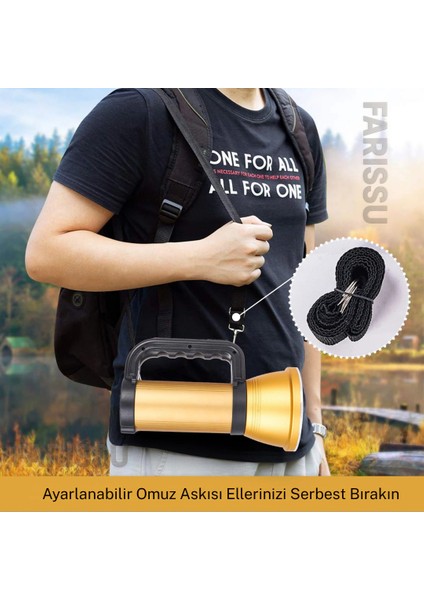 Everton RT-S050 Şarjlı Güçlü Işık Projektör El Feneri 50W 1000 Lümen Powerbank Özellikli modelleri