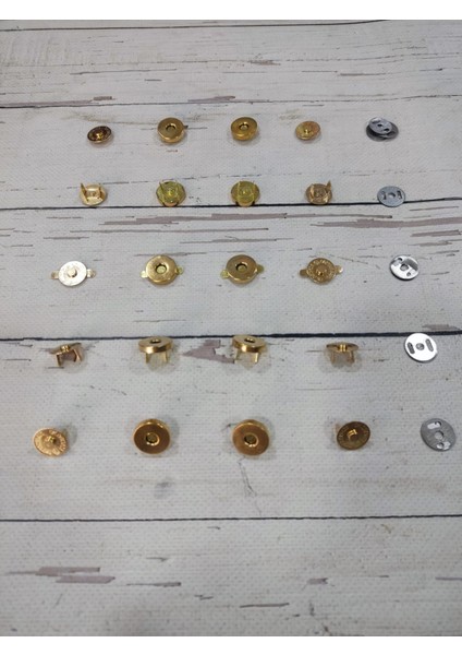 Metal Geçirmeli Çanta Mıknatısı Çıtçıt 2cm (10 Adet)