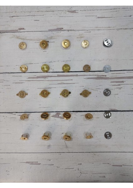 Metal Geçirmeli Çanta Mıknatısı Çıtçıt 2cm (10 Adet) modelleri