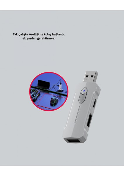 - Android Uyumlu Oyun Klavye Mouse Seti | Taşınabilir & Dayanıklı modelleri