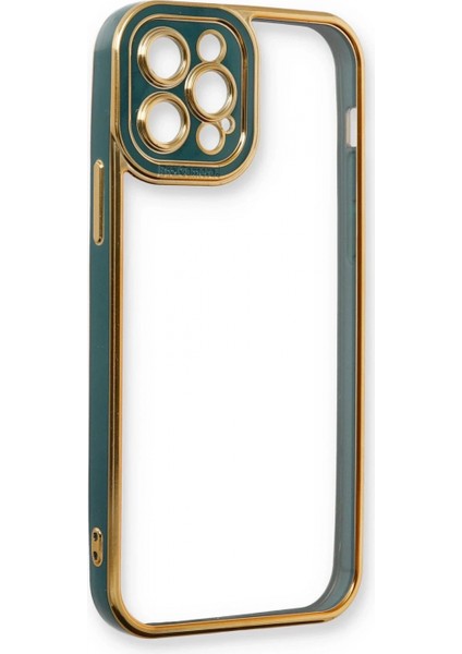 iPhone 12 Pro Max Kılıf Liva Lens Silikon - Yeşil fırsatları