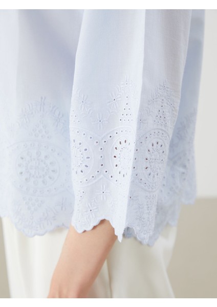 Yeni Sezon Ajurlu Brode Kadın Gömlek modelleri