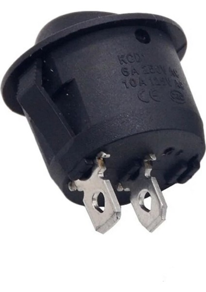 10 Adet 23MM Yuvarlak 2 Pin Anahtar Buton Kcd1 Siyah Plastik Mini Açma Kapama On / Off indirimleri