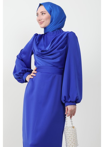 Naz Tesettür Abiye Elbise Saks indirimleri