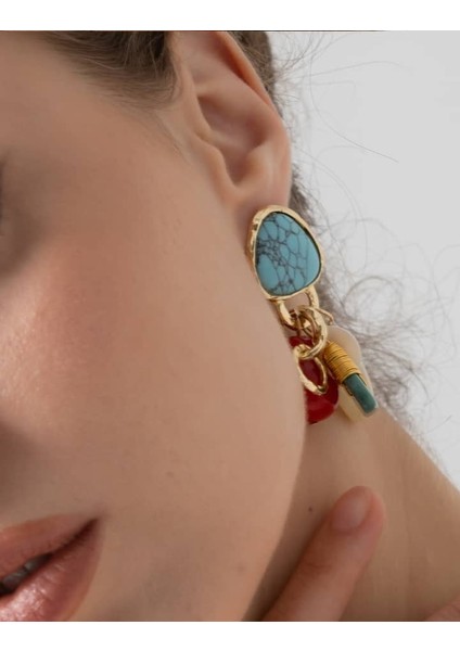 Renkli Sallattı Küpe