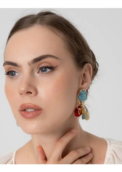 Renkli Sallattı Küpe