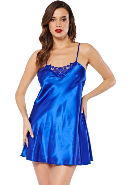 Saks Saten Gecelik - M-264