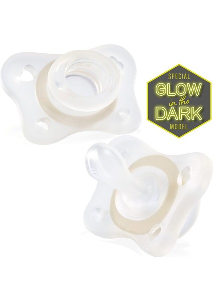 Gece Parlayan PhysioForma Mini Soft 2'li Emzik 2-6 Ay