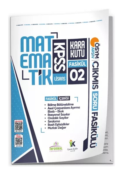 Karakutu Yayınları 2026 KPSS Matematik Kara Kutu 2.Fasikül ÖSYM Çıkmış Soru BÖLME BÖLÜNEBİLME MUTLAK DEĞER Modüler Set