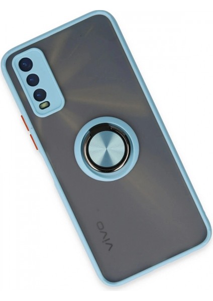 Ieg Vivo Y11S Kılıf Montreal Yüzüklü Silikon Kapak - Buz Mavi fiyatları