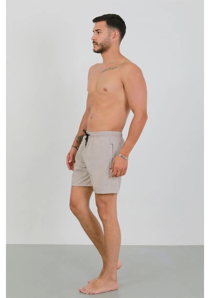 Giyim Erkek Fermuarlı Cepli Deniz Şortu Bej fiyatları