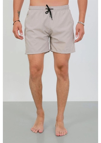 Giyim Erkek Fermuarlı Cepli Deniz Şortu Bej indirimleri