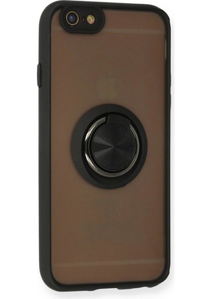 Ieg iPhone 6 Kılıf Montreal Yüzüklü Silikon Kapak - Siyah fiyatları