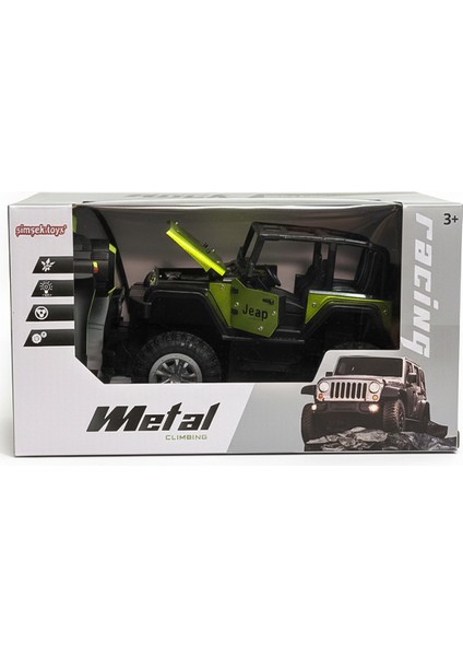 Uzaktan Kumandalı 1:20 Şarjlı Metal Off Road Işıklı Safari Aracı Yeşil 690