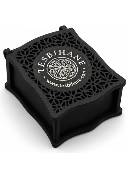 Siyah Ahşap Kolye Küpe Bileklik Set Hediye Takı Kutusu