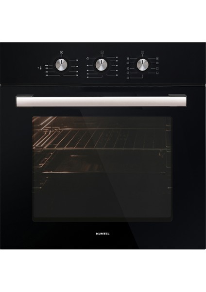 Turbo Fanlı Piliç Çevirmeli Siyah Ankastre Fırın 9 Program B66-SGF2(MT)