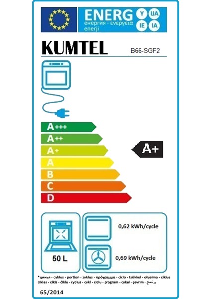 Turbo Fanlı Piliç Çevirmeli Siyah Ankastre Fırın 9 Program B66-SGF2(MT) modelleri