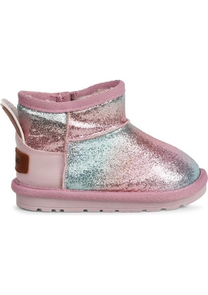 Slide BUCK3060-BH009 Kürklü Çocuk Botu - Pembe