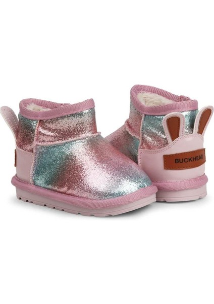 Slide BUCK3060-BH009 Kürklü Çocuk Botu - Pembe fırsatları