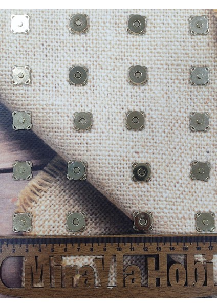 Metal Dikmeli Çanta Mıknatısı Çıtçıt 1.5cm (10 Adet)