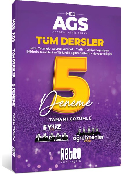 2026 Meb Ags Tüm Dersler Tamamı Çözümlü 5 Deneme Retro Yayınları