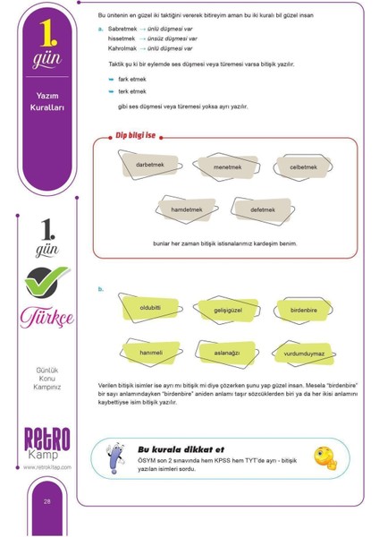 Tyt Kpss Dgs Ales 6 Günde Türkçe Soru Kampı Retro Yayıncılık Tamamı Video Çözümlü indirimleri