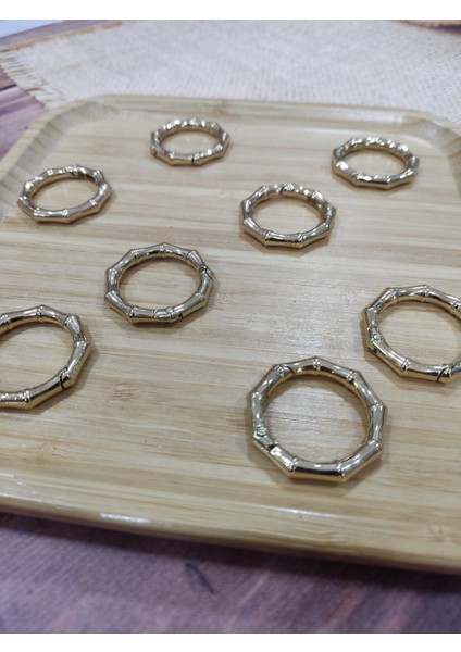 Çanta Aksesuar 3 cm Köşeli Yaylı Halka (8 Adet) fiyatları