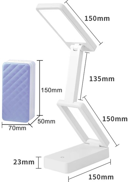 Masaüstü Şarjlı Katlanabilir Portatif LED Aydınlatma / GT-CL11P2