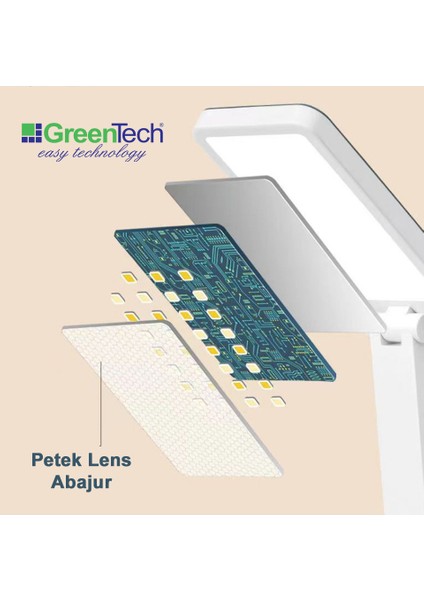 Masaüstü Şarjlı Katlanabilir Portatif LED Aydınlatma / GT-CL11P2