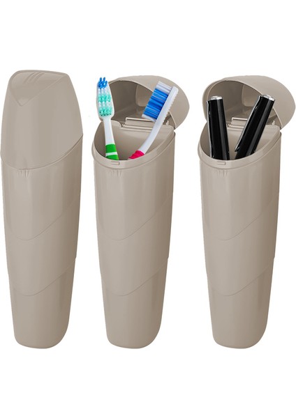 2'li Set Çok Amaçlı Saklama Kutusu, Diş Fırçalık, Kalemlik, Hobi Organizeri, Trıpbox - Bpa Free indirimleri