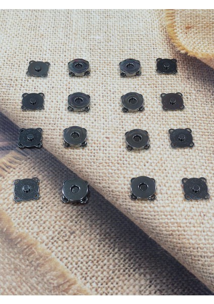 Metal Dikmeli Çanta Mıknatısı Çıtçıt 2cm (8 Adet)